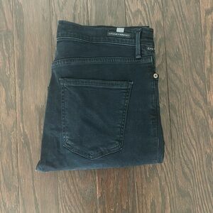 Citizen of humanity black wash denim skinny leg with distressed hem size 32 EUC